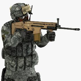 Military Male US Soldier Set 2